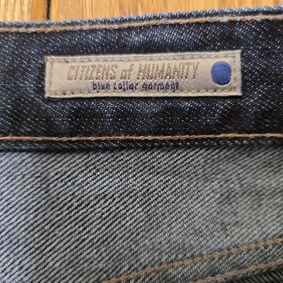 Citizens Of Humanity Men's 32 Blue Collar Sid Dark Wash Straight Leg Denim Jeans - Picture 9 of 15